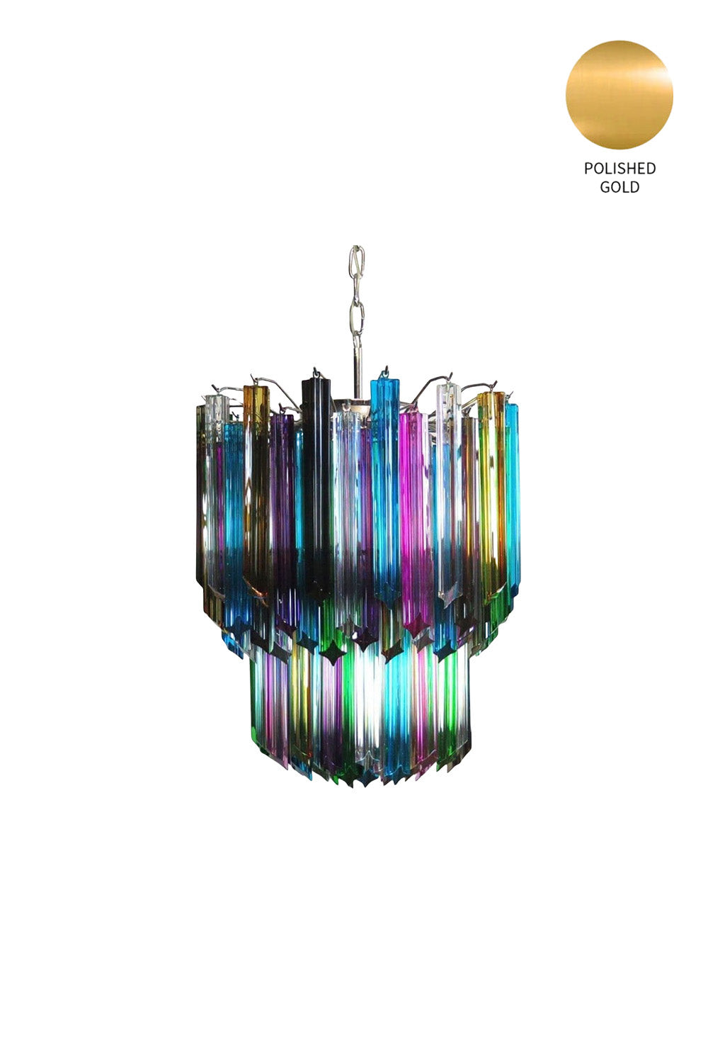 Quadridri Multicolor Prism Chandelier - view 12 | everlamps
