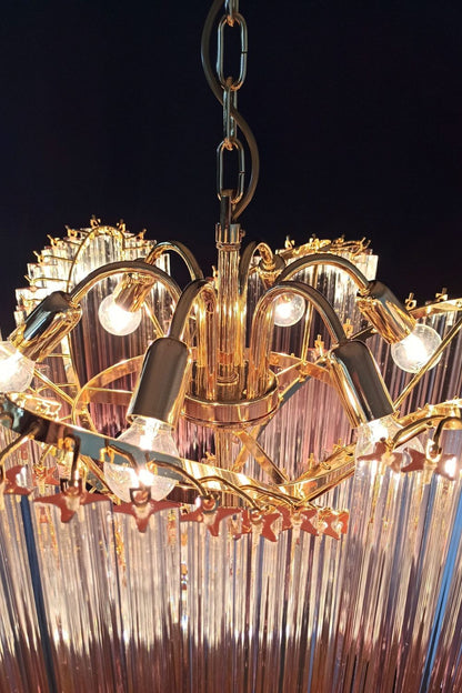 Vintage Pink Art Quadriedri Prism Chandelier - view 15 | everlamps