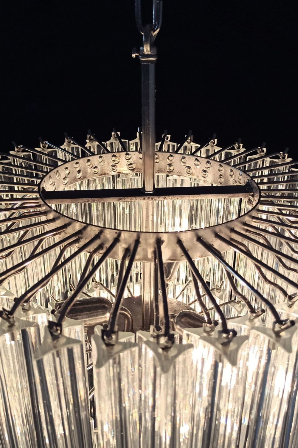 Transparent Art Glass Prism Tiered Chandelier - view 12 | everlamps