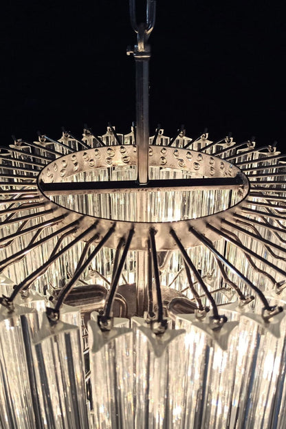 Transparent Art Glass Prism Tiered Chandelier - view 12 | everlamps
