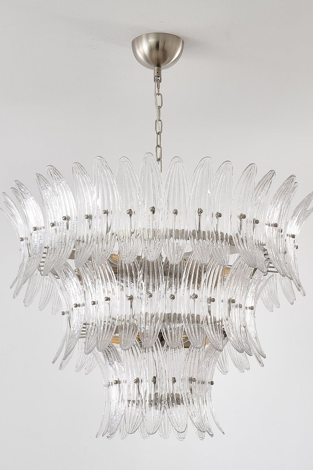 Italian Art Glass Palm Leaf Chandelier - view 16 | everlamps