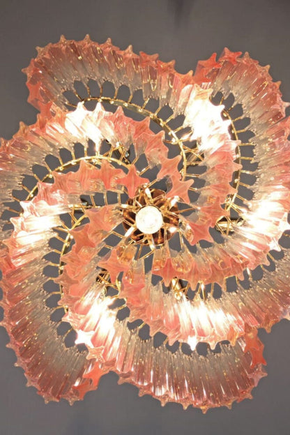 Vintage Pink Art Quadriedri Prism Chandelier - view 10 | everlamps
