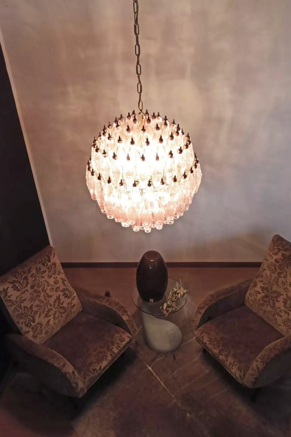 Vintage Art Sphere Chandelier - view 2 | everlamps