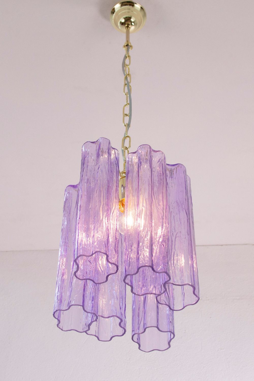 Italian Art Style Purple Tronchi Chandelier - view 7 | everlamps