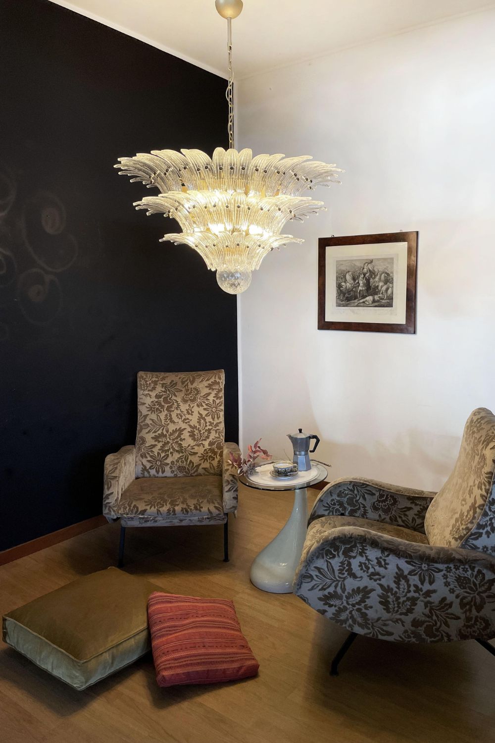Italian Art Three-Tiered Palmette Chandelier - view 2 | everlamps