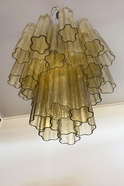Amber Art Crystal Tube Chandelier - view 13 | everlamps