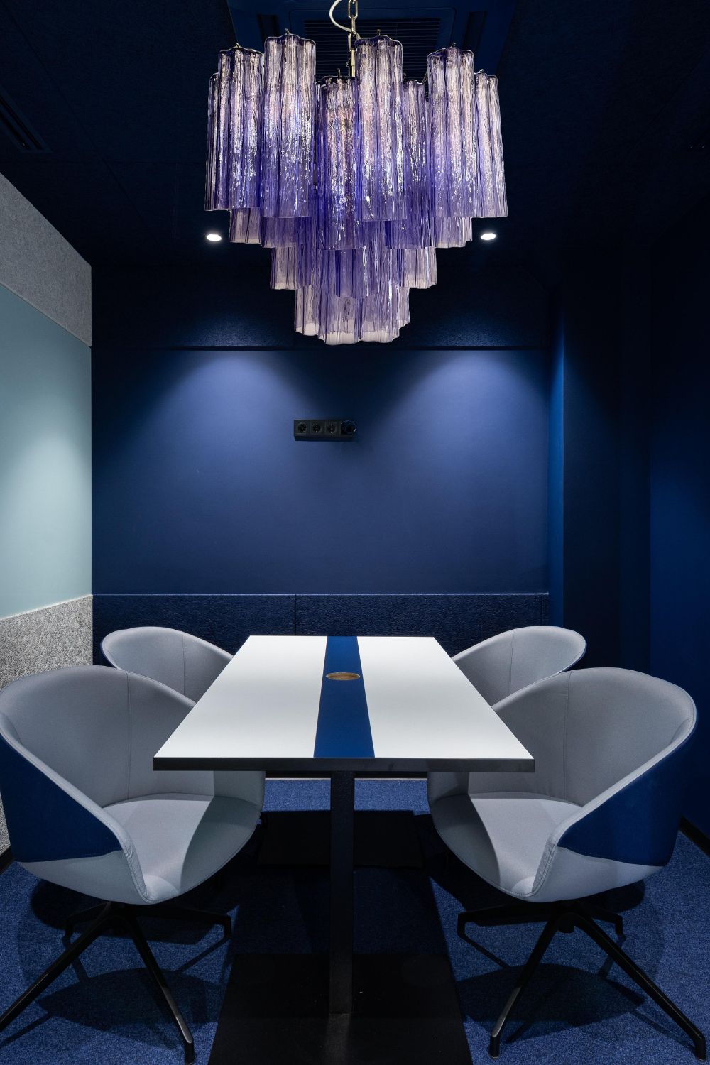 Amethyst Art Glass Pendant Chandelier - view 5 | everlamps