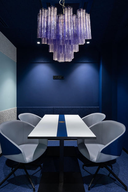 Amethyst Art Glass Pendant Chandelier - view 5 | everlamps