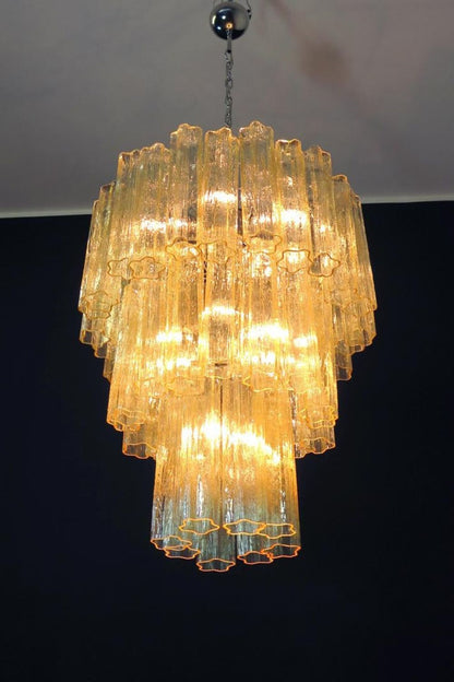 Three-Tier Yellow  Glass Art Chandelier - view 15 | everlamps