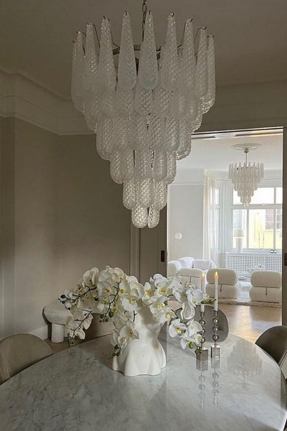Murano Honeycomb Glass Chandelier - everlamps