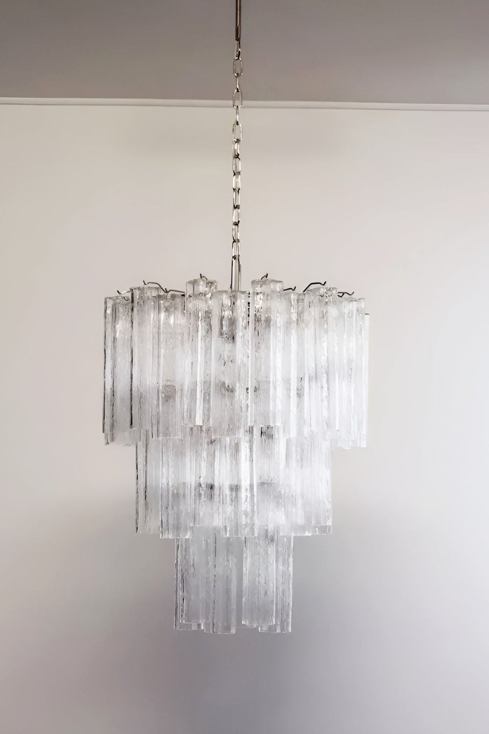 Art Venetian Clear Glass Tube Chandelier - view 12 | everlamps