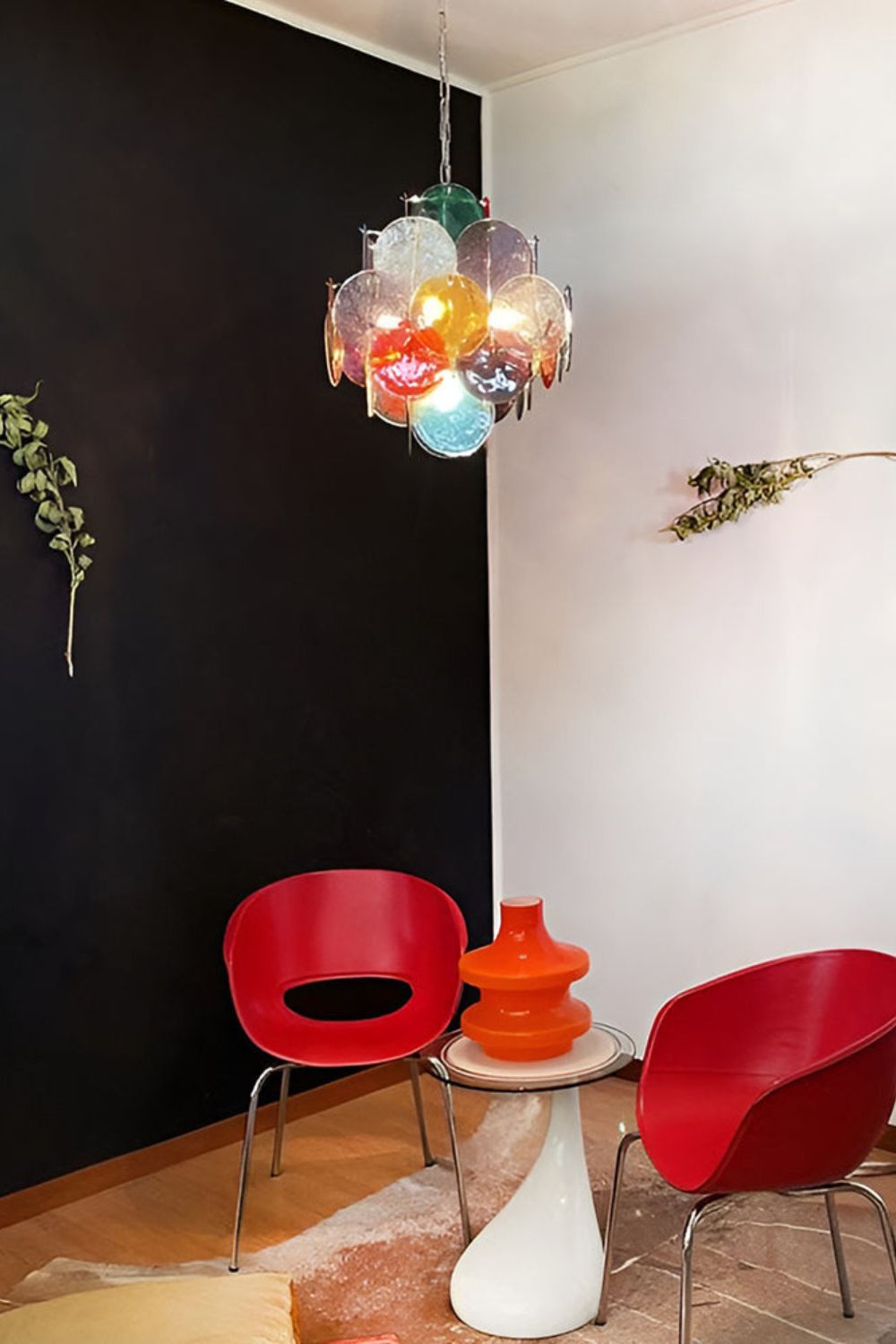 Art Glass Disc Pendant Light - view 3 | everlamps
