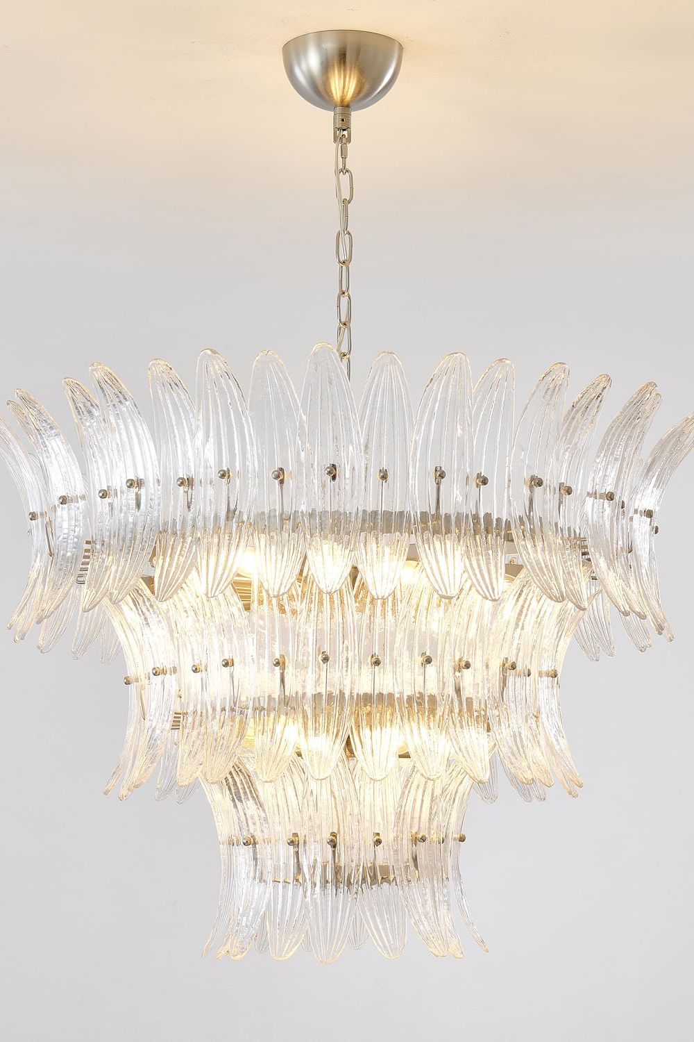 Italian Art Glass Palm Leaf Chandelier - view 5 | everlamps