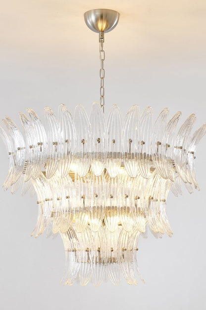Italian Art Glass Palm Leaf Chandelier - view 5 | everlamps