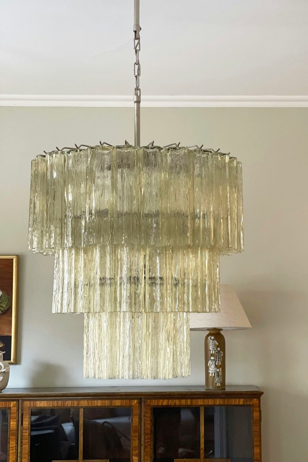 Amber Honey Art Glass Tube Chandelier - view 10 | everlamps