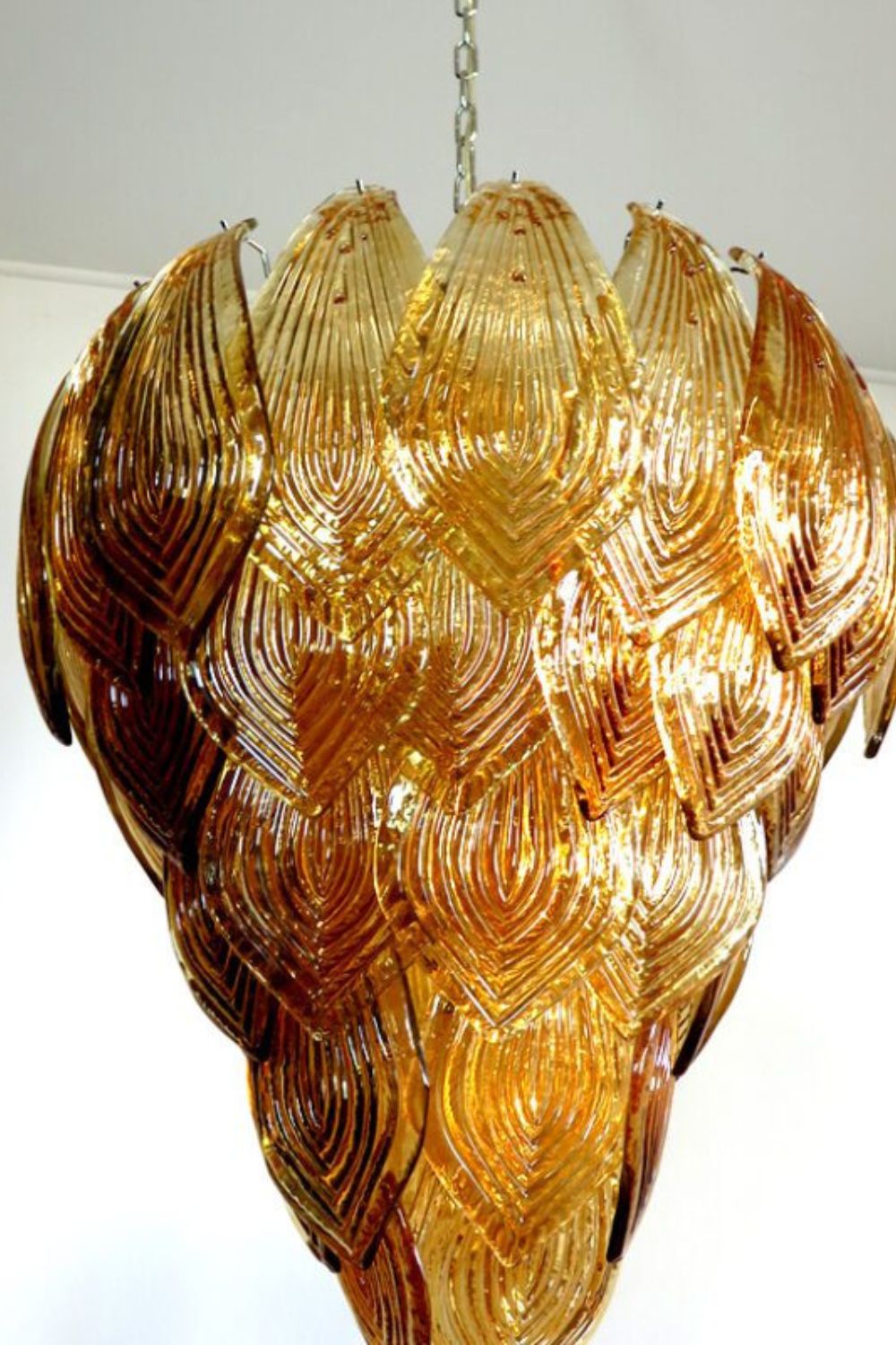 Art Style Amber Felci Glass Chandelier - view 13 | everlamps