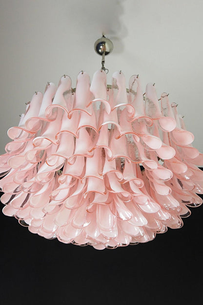 1990s Italian Art Pink Flower Chandelier - view 13 | everlamps