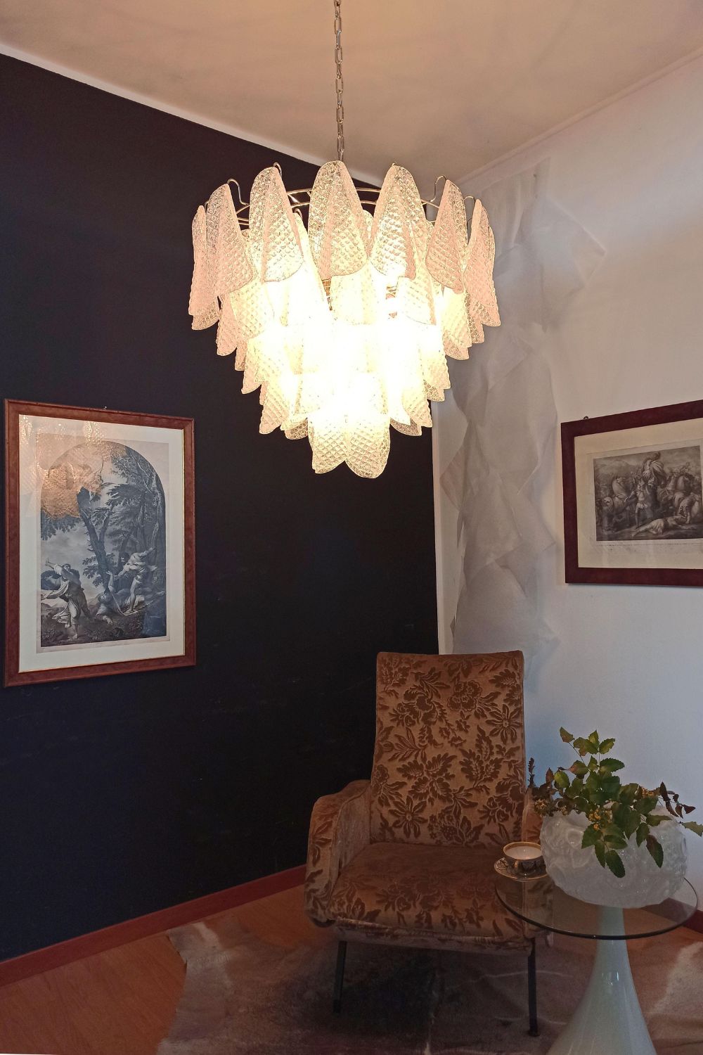 Rondini Transparent Art Glass Chandelier - view 2 | everlamps