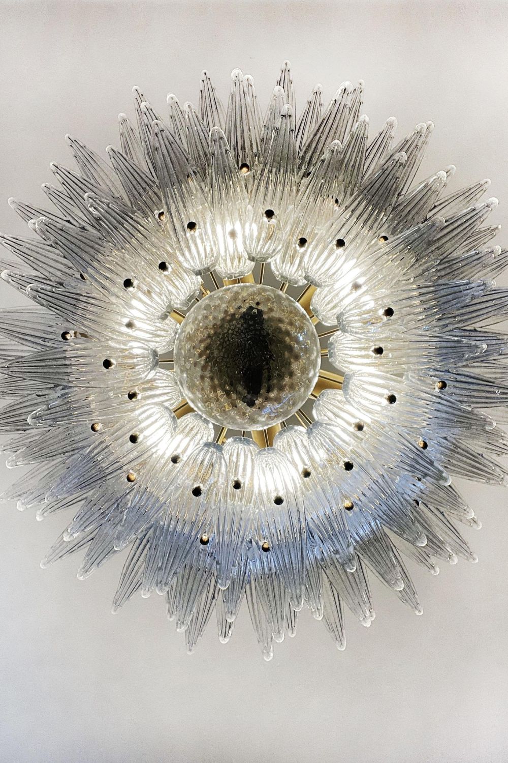 Italian Art Three-Tiered Palmette Chandelier - view 16 | everlamps
