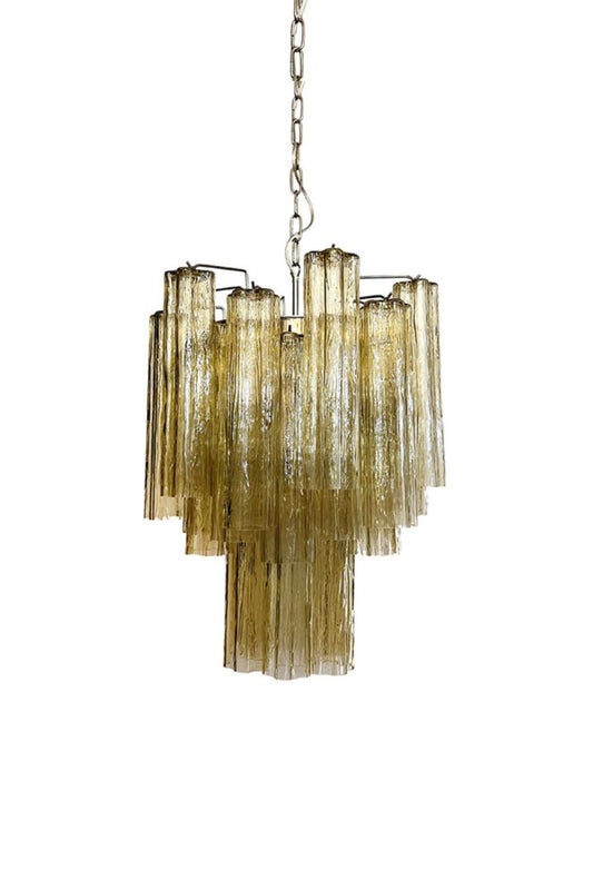 Amber Art Crystal Tube Chandelier | everlamps