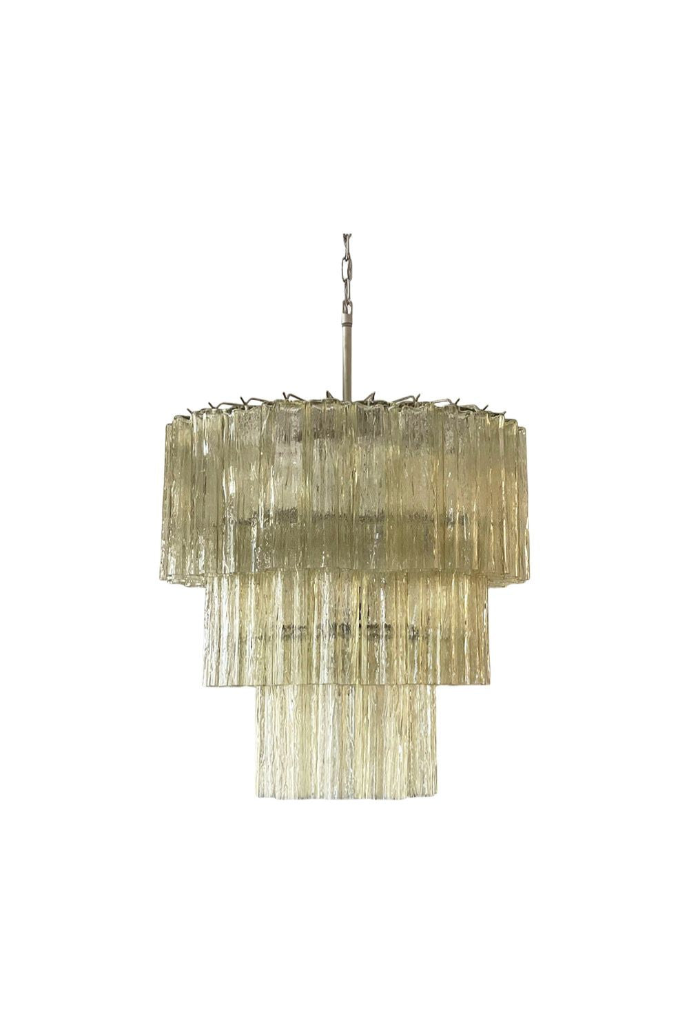 Amber Honey Art Glass Tube Chandelier | everlamps