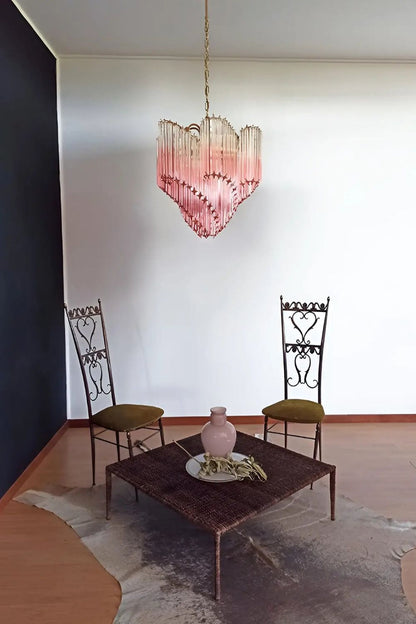 Vintage Pink Art Quadriedri Prism Chandelier - view 3 | everlamps