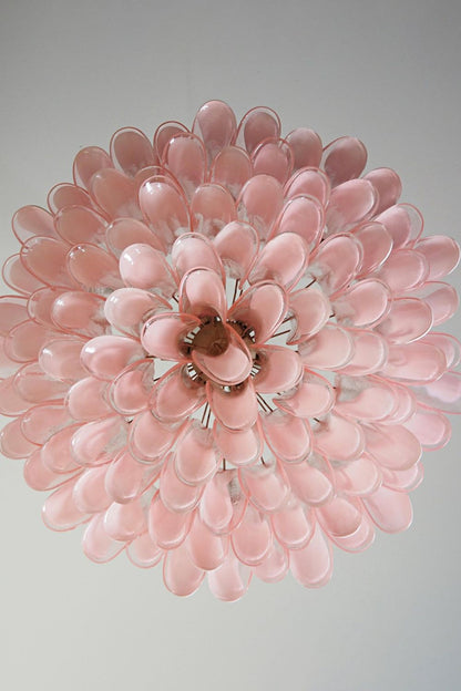 1990s Italian Art Pink Flower Chandelier - view 14 | everlamps