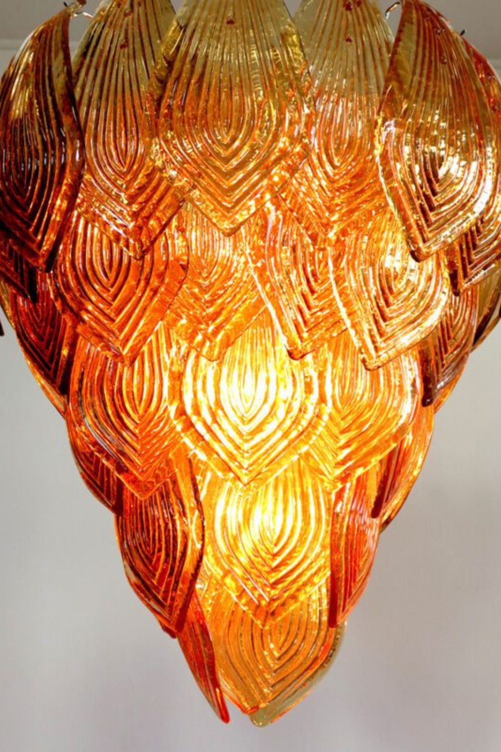 Art Style Amber Felci Glass Chandelier - view 14 | everlamps