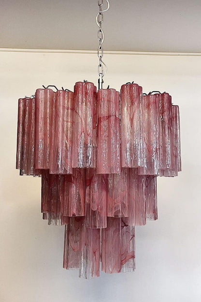 Ruby Glow Art Three-Tier Glass Chandelier - view 9 | everlamps