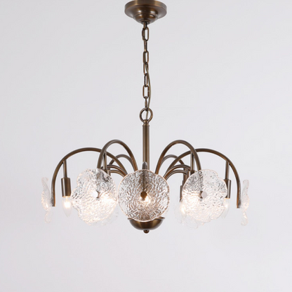 Alon Vintage Glass Tiered Chandelier  27”D 32“D