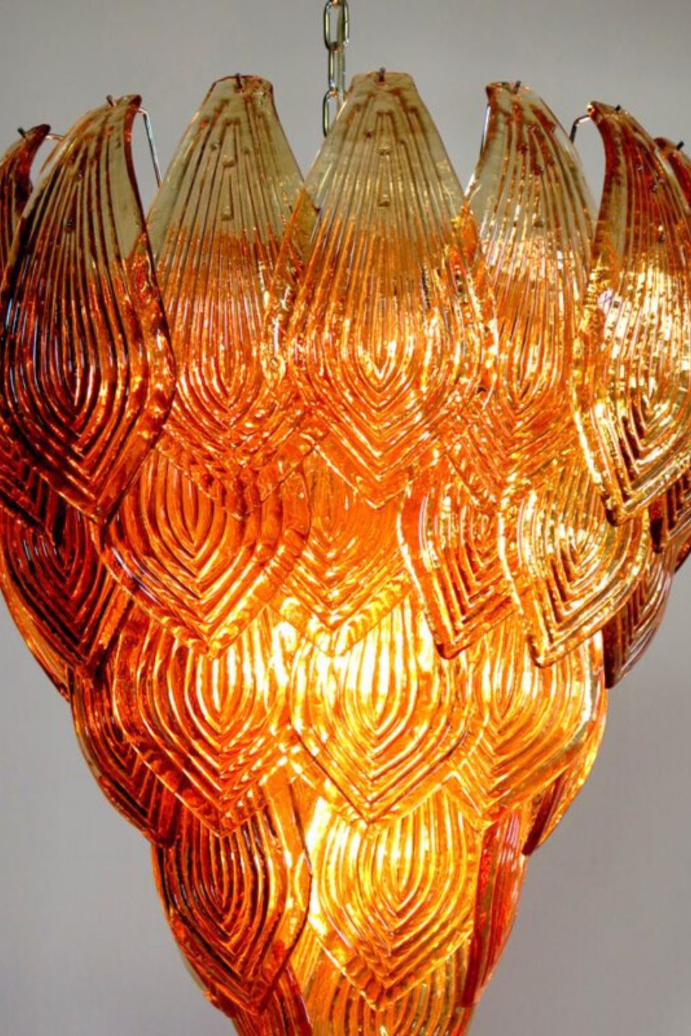 Art Style Amber Felci Glass Chandelier - view 15 | everlamps
