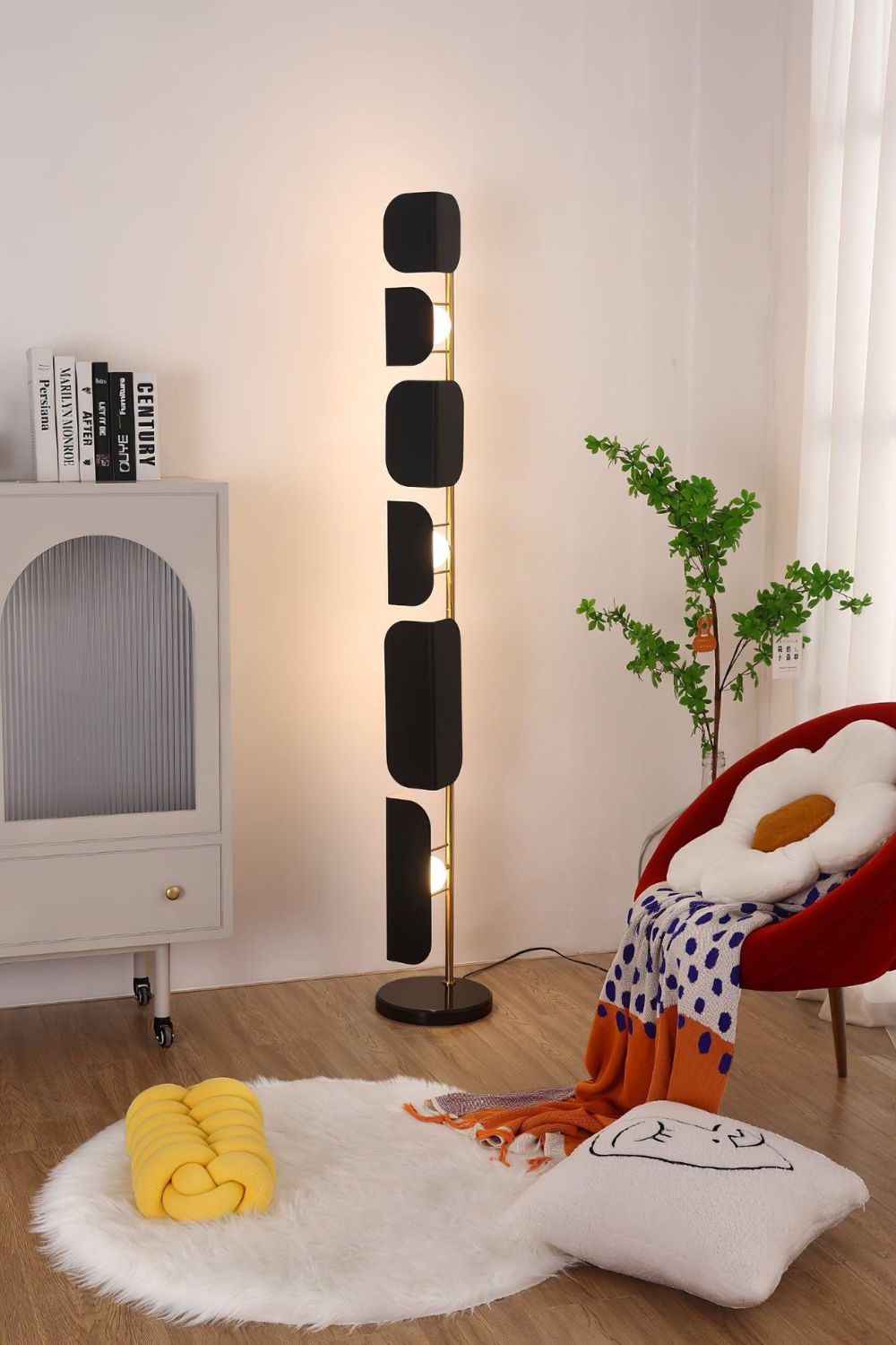 Leagan Stacked Panel Modern Floor Light - view 7 | everlamps