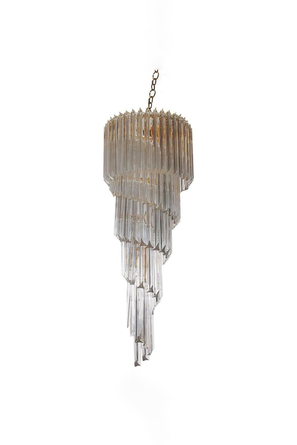 Venini Art Spiral Crystal Chandelier | everlamps