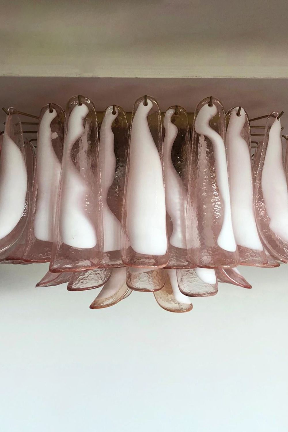 1990s Italian Art Pink Flower Chandelier - view 15 | everlamps