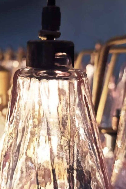 Art Poliedri Pink Glass Chandelier - view 15 | everlamps