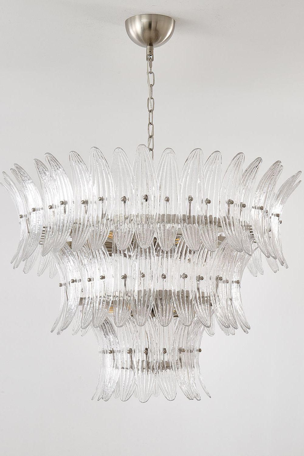 Italian Art Glass Palm Leaf Chandelier - view 6 | everlamps