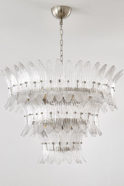 Italian Art Glass Palm Leaf Chandelier - view 6 | everlamps