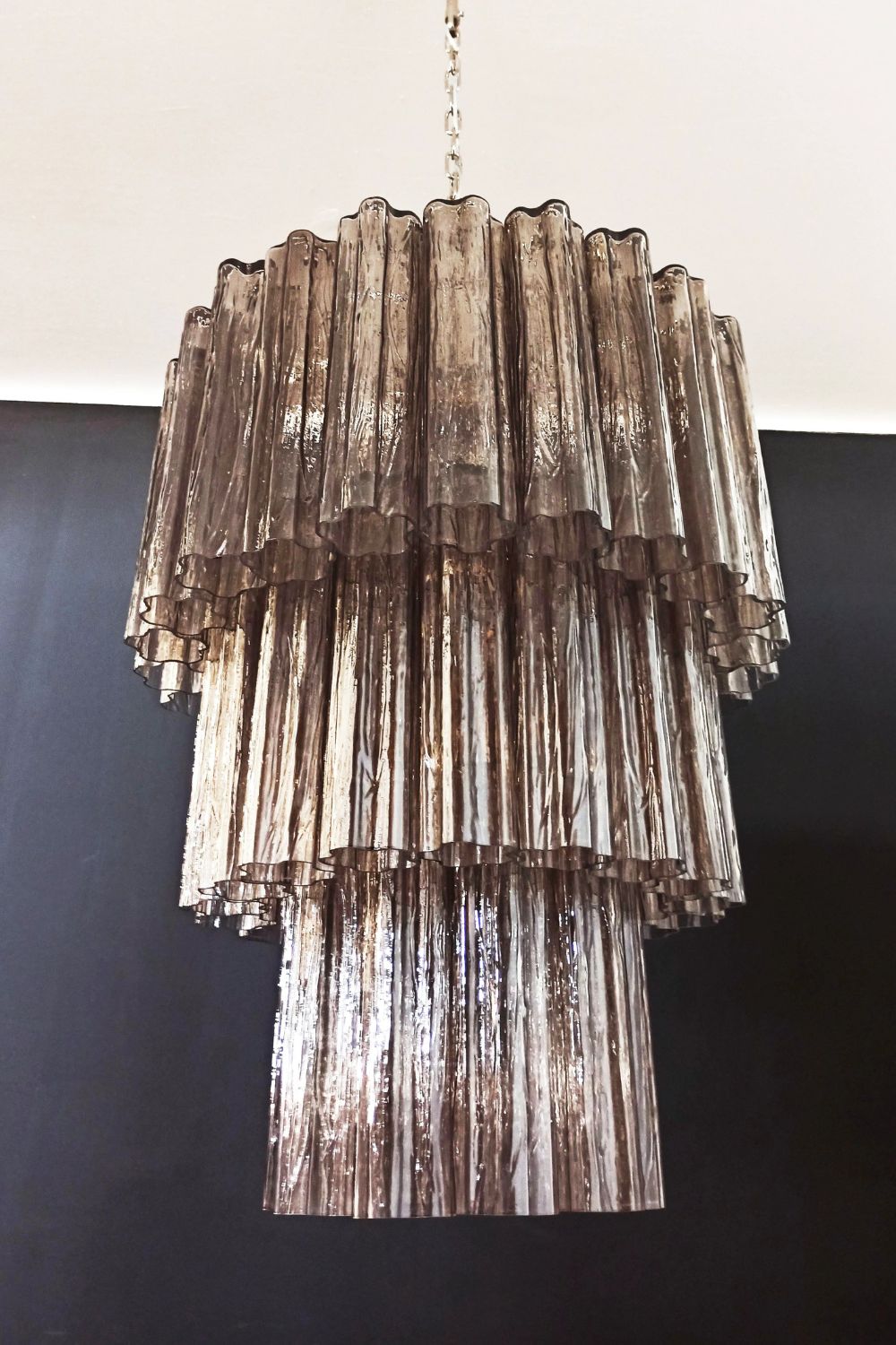 Art Smoked Glass Tube Chandelier - view 10 | everlamps
