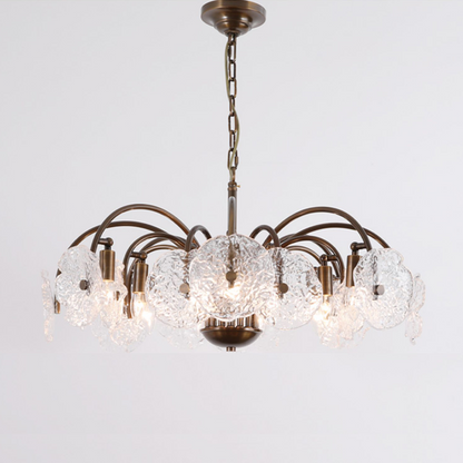 Alon Vintage Glass Tiered Chandelier  27”D 32“D