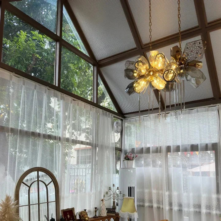 Modern Wine Glass Shape Chandelier Italian Light Luxury Light Fixture for Dining Room/Living Room
