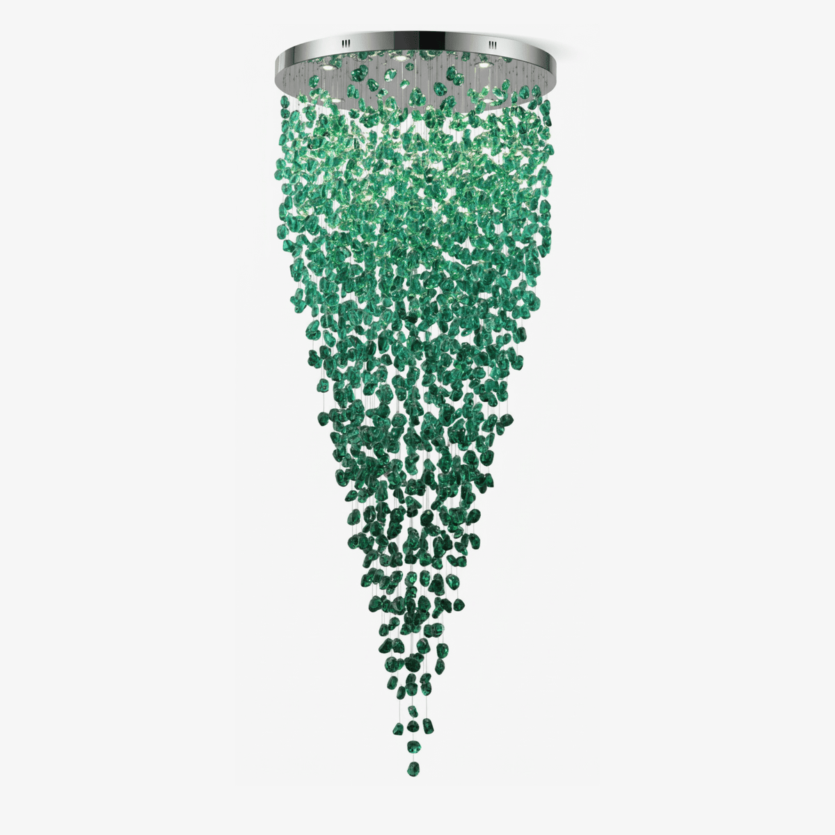 Crystal Stone Crystal Spiral Chandelier