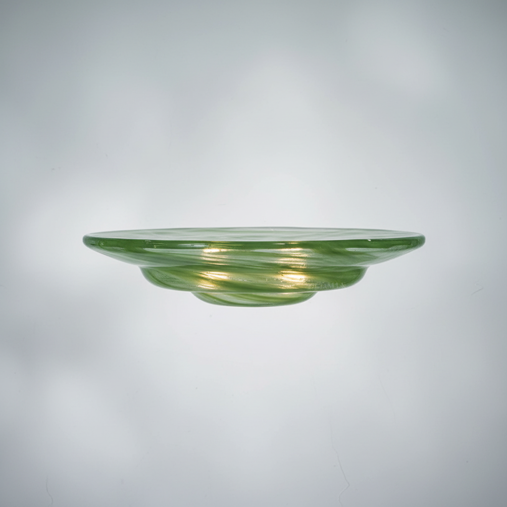 Dora Handblown Disc Glass Chandelier 27.6" Green