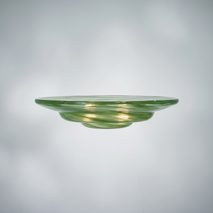Dora Handblown Disc Glass Chandelier 27.6" Green