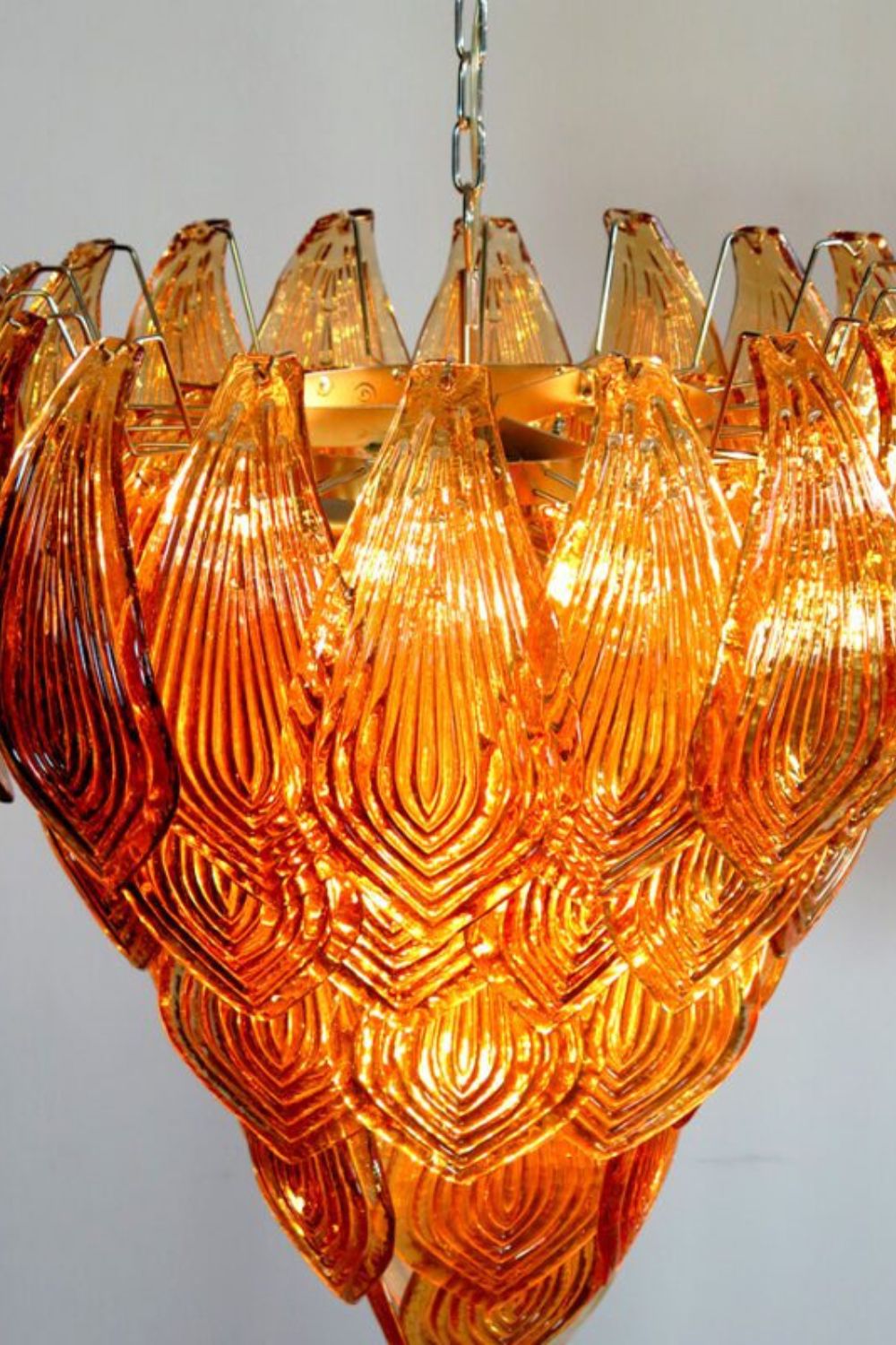 Art Style Amber Felci Glass Chandelier - view 16 | everlamps