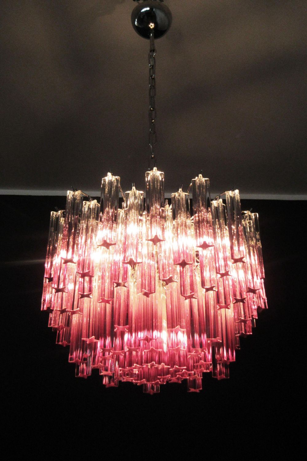 Amethyst Art Glass Prism Chandelier - view 6 | everlamps