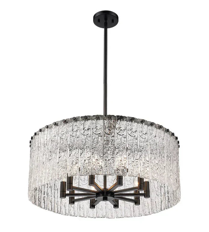 Aura Round Glass Chandelier 27”D 32“D
