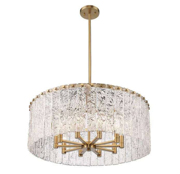 Aura Round Glass Chandelier 27”D 32“D