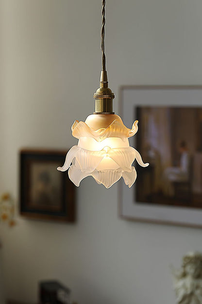 1970 Retro Bloom Glass Pendant Light - view 3 | everlamps