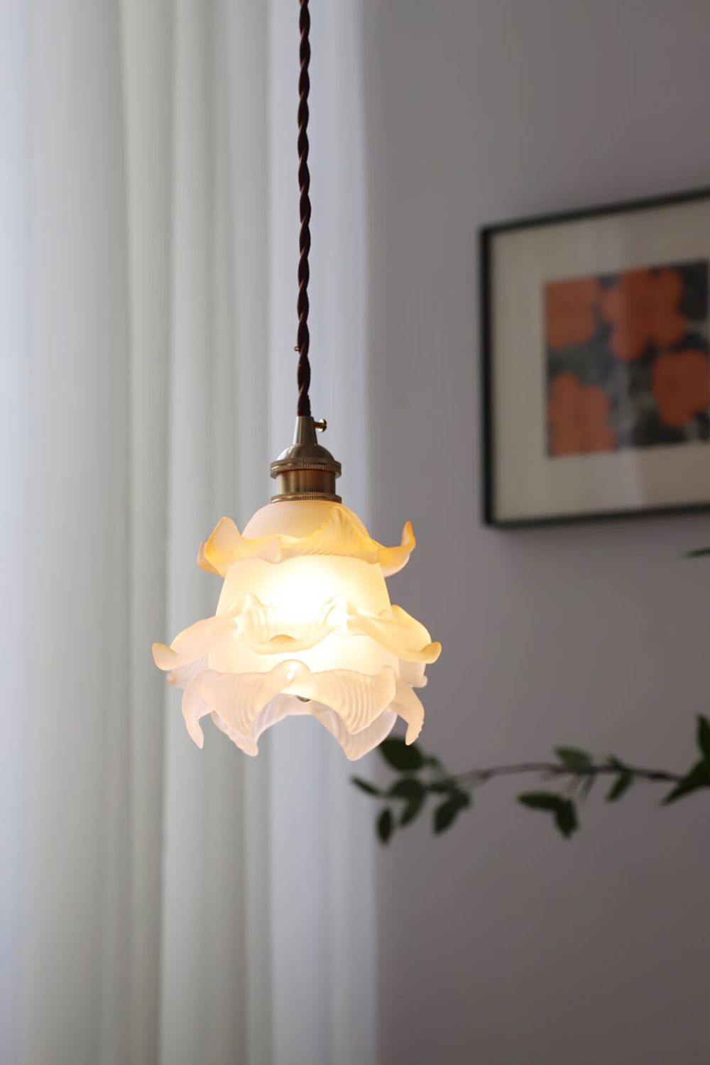 1970 Retro Bloom Glass Pendant Light - view 7 | everlamps