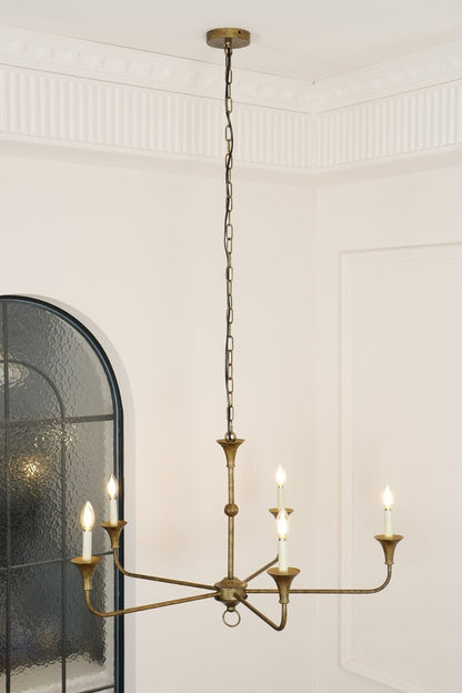 Rustic Vintage Cecil Chandelier - view 4 | everlamps